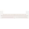 vidaXL Otro&scaron;ki posteljni okvir s predali bel 90x200 cm trdna borovina