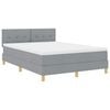 vidaXL LED Box Spring Postelja Svetlo siva 160 x 200 cm blago