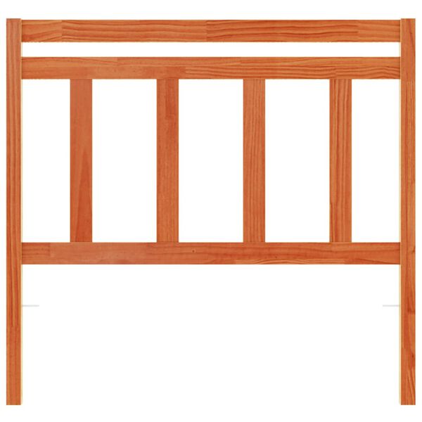 vidaXL Vzglavje voščeno rjava 100 cm trdna borovina