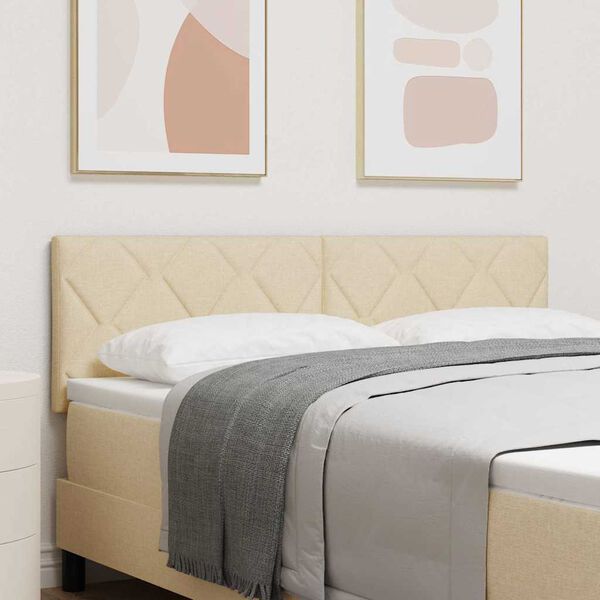 vidaXL Vzglavje z vzglavjem krema 160 cm Umjetno usnje