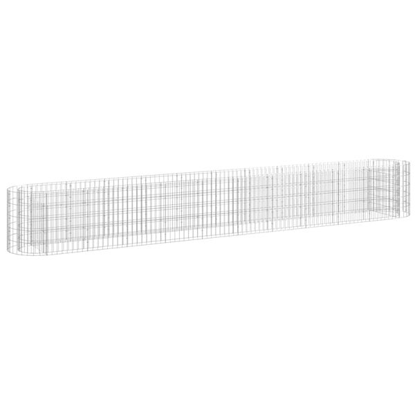 vidaXL Visoka greda gabion pocinkano železo 400x50x50 cm