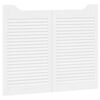 vidaXL Vrata na hod 2 kos 80 x 50 cm Trdna borovina Bela