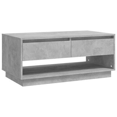 vidaXL Klubska mizica betonsko siva 102,5x55x44 cm iverna plošča