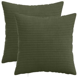 vidaXL Prevleka za blazino 2 pcs HEERLEN Zelena 30 x 30 cm korduroy