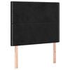 vidaXL Box spring postelja z vzmetnico črn 90x190 cm žamet