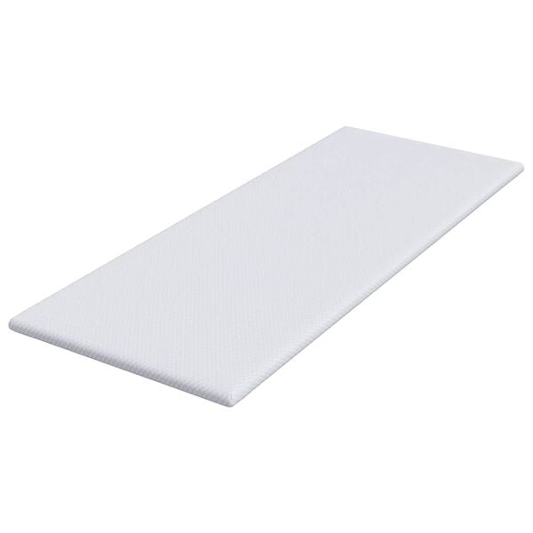 vidaXL Nadvložek Bela 70 x 200 x 3.5 cm Jacquard tkanina