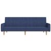 vidaXL Kavč dvosed z ležiščem modro blago