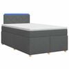 vidaXL Postelja boxspring z vzmetnico Temno siva 120 x 190 cm Blago
