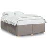 vidaXL Posteljni okvir brez vzmetnice taupe 160x200 cm blago