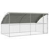 vidaXL Kletka za pi&scaron;čance 2 kos Srebrna 400 x 200 x 200 cm