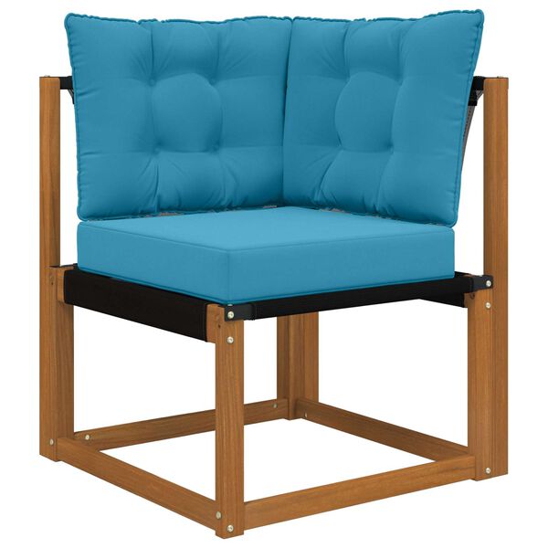 vidaXL Zunanja blazina za kavč 3 pcs Kraljevo modra Poliester