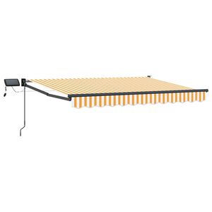 vidaXL Ročna zložljiva senčnica z LED lučmi 3,5 x 2,5 m