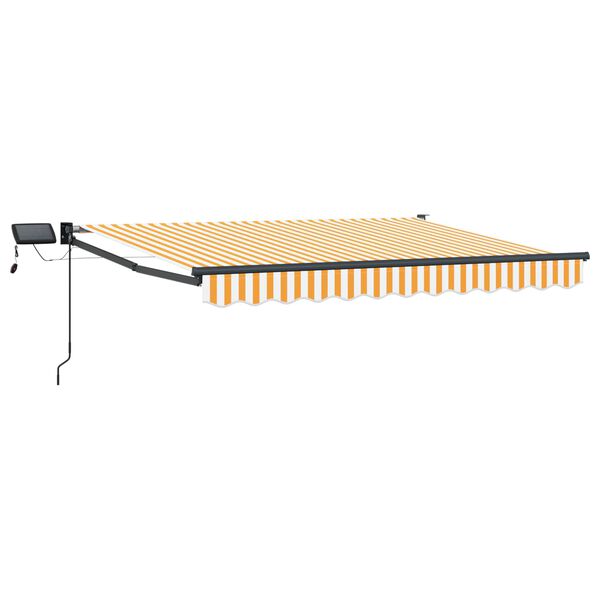 vidaXL Ročna zložljiva senčnica z LED lučmi 3,5 x 2,5 m