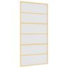 vidaXL Drsna vrata zlata 102,5x205 cm mat ESG steklo in aluminij
