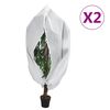 vidaXL Koprena za rastline iz flisa z zadrgo 2 kosa 70 g/m&sup2; 3,14x2,5 m