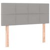 vidaXL Box spring postelja z vzmetnico svetlo siva 90x190 cm blago