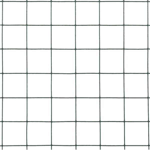 vidaXL Žična mreža za ograjo jeklo s PVC oblogo 10x0,5 m zelena