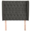 vidaXL Vzglavje z ušesi temno sivo 103x23x118/128 cm žamet