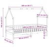 vidaXL Otro&scaron;ki posteljni okvir bel 80x200 cm trdna borovina