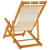 vidaXL plažna ležalnika z blazino 2 pcs Rjava 61.5 x 123 x 82cm