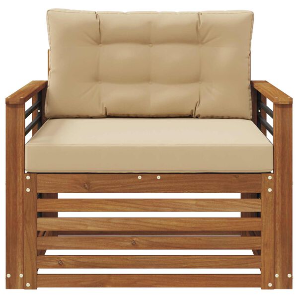 vidaXL Zunanja garnitura za sedenje Masivno akacijevo les in poliester