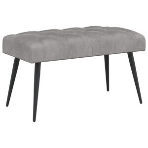 vidaXL Klop s gumbnim oblazinjenjem Svetlo siva 80 x 40 x 46 cm Žamet