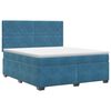 vidaXL Postelja boxspring z vzmetnico Modra 180 x 200 cm Žamet