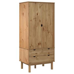 vidaXL Garderobna omara OTTA 76,5x53x172 cm trdna borovina