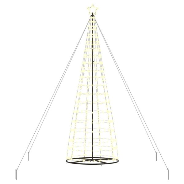 vidaXL LED božično drevesce med 800 LED Toplo bela 400 cm elezo