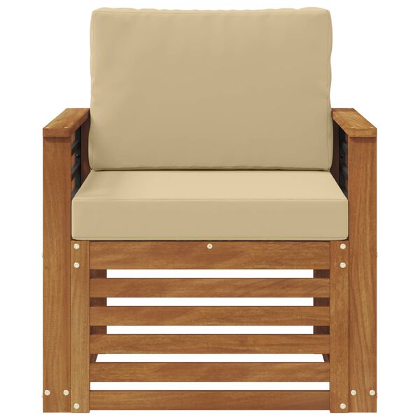 vidaXL Zunanja garnitura za sedenje Masivno akacijevo les in poliester