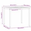 vidaXL JedilnaMiza Rjava 90 x 90 x 75 cm Trden tikov les
