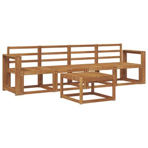 vidaXL Zunanja garnitura za sedenje 5 pcs Naravna