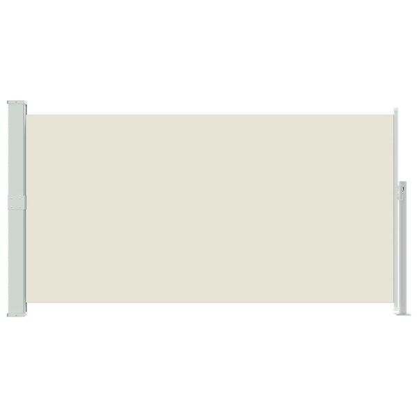 vidaXL Stranska tenda za teraso 160x300 cm krem barve