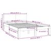 vidaXL Posteljni okvir iz trdnega lesa 120x190 cm