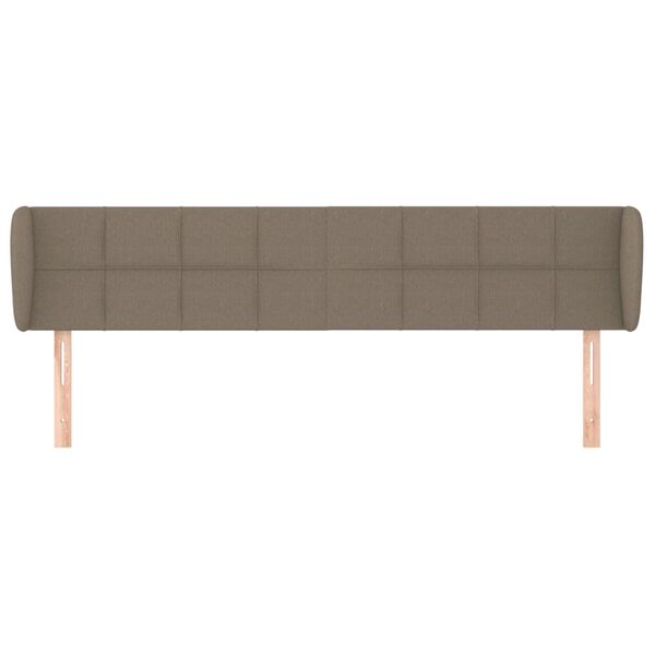 vidaXL Vzglavje z u&scaron;esi taupe 203x23x78/88 cm blago
