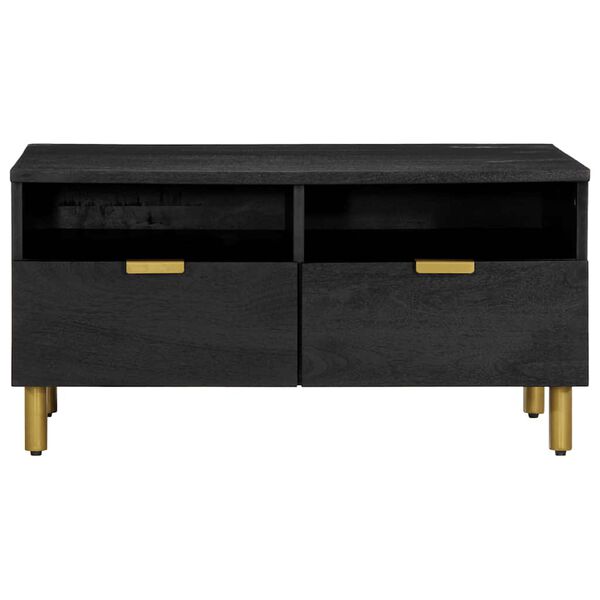 vidaXL kavna mizica črna 80x54x40 cm inženirski les