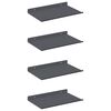 vidaXL Ležeča polica 4 pcs Antracit 30 x 18 x 2,5 cm Jeklo