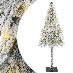 vidaXL Božično drevo med 300 LED z stojalom Bela 210 cm PE in jeklo