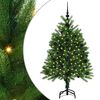 vidaXL Božično drevo med 150 LED z stojalom Zelena 120 cm PE