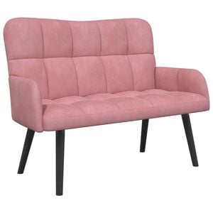 vidaXL Dvosečna zofa Roza 115 x 61 x 87 cm Žamet