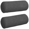 vidaXL Blazine 2 pcs Temno siva &Oslash; 15 x 40 cm Žametna tkanina