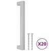vidaXL Ročaji za omarico 20 kosov srebrna 160 mm nerjaveče jeklo