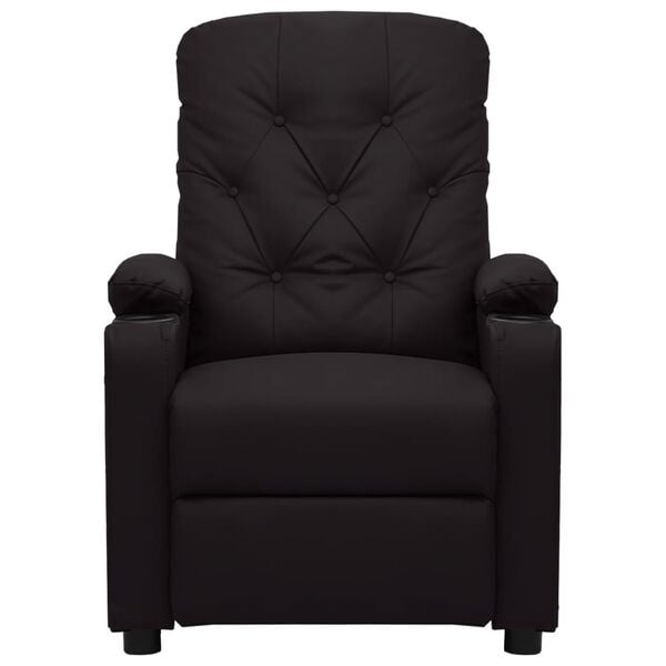 vidaXL Počivalnik črno umetno usnje