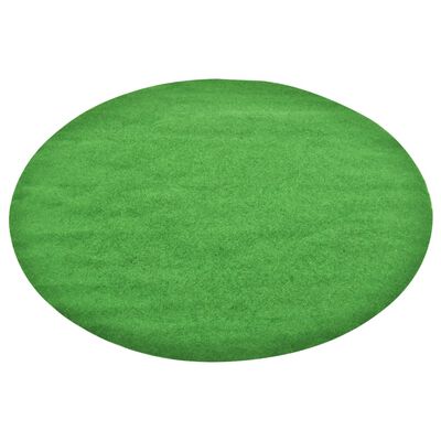 vidaXL Umetna trava s čepi premer 95 cm zelena okrogla