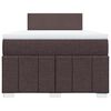 vidaXL Box spring postelja z vzmetnico temno rjava 120x190 cm blago