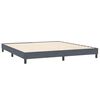vidaXL Boxspring postelja z vzmetnicami temno siva 180x220 cm žamet