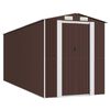vidaXL Vrtna lopa temno rjava 192x523x223 cm pocinkano jeklo