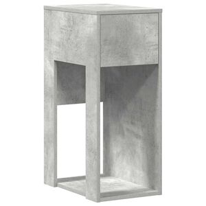 vidaXL Računalni&scaron;ki stolp s predalom betonsko sivo 30x44x74 cm