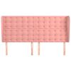 vidaXL Vzglavje z u&scaron;esi roza 163x23x118/128 cm žamet