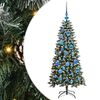 vidaXL Umestno božično drevo Zelena 120 cm PVC, plastika in jeklo